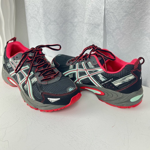 ASICS Women’s Gel-Venture | Color: Carbon/Diva Pink/ Bay | - Picture 1 of 11